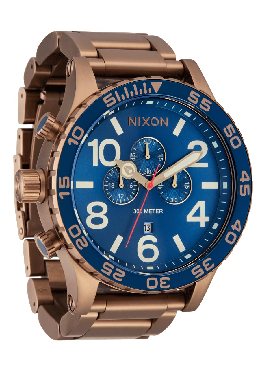 Amazon.com: NIXON 51-30 Chrono A1389-300m Water Resistant Men's